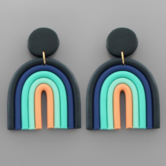CLAY Rainbow Earrings - Picture 2 of 2